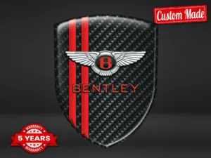 Bentley Harz Domes Sticker Premium Design Glänzende Labels